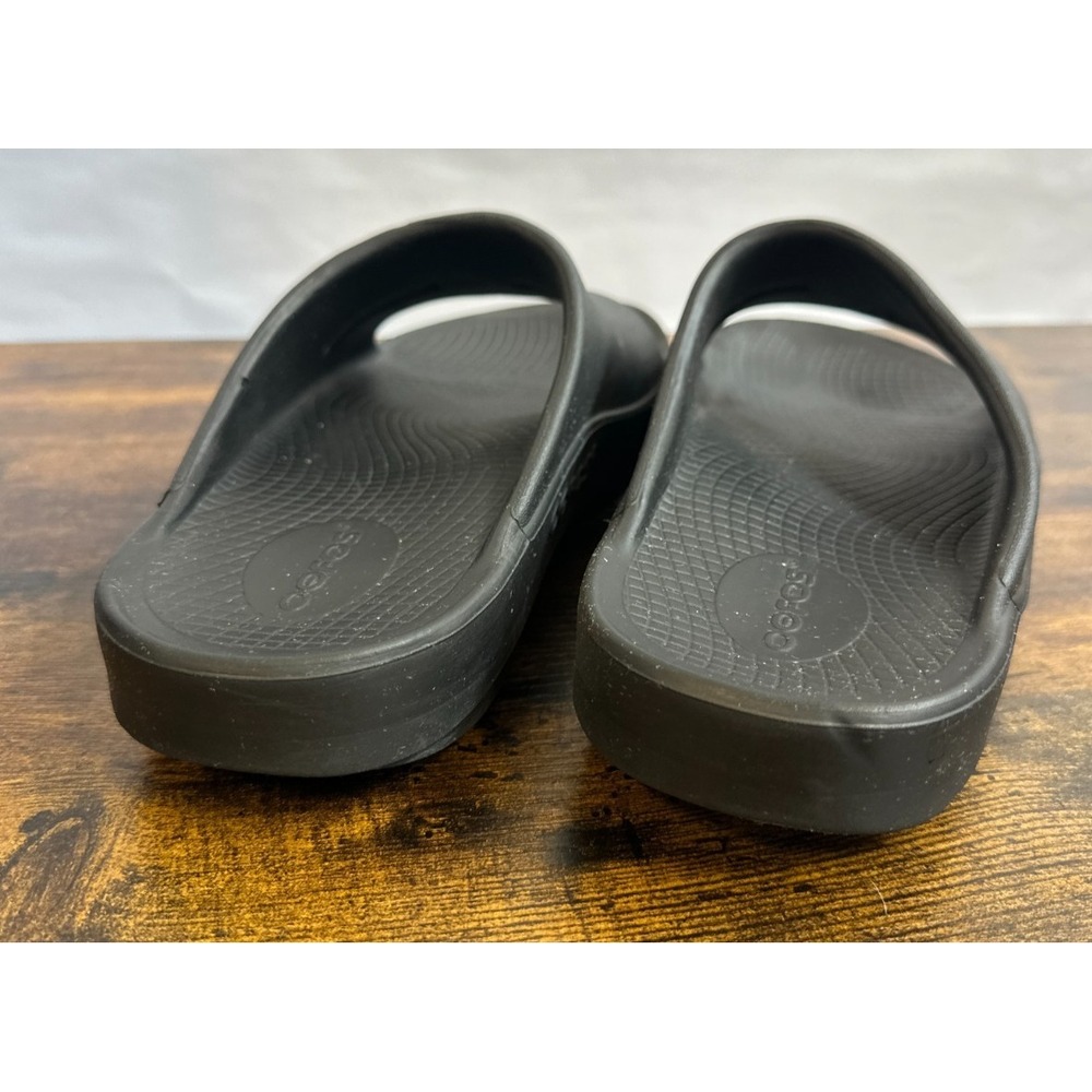 OOFOS OOahh Recovery Slides Black Slip On Sandals Unisex Women's 9 Men's 7 EU 40 - Picture 4 of 13